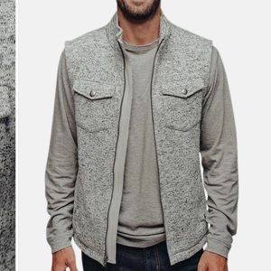 The Normal Brand Lincoln Fleece Vest in Gray